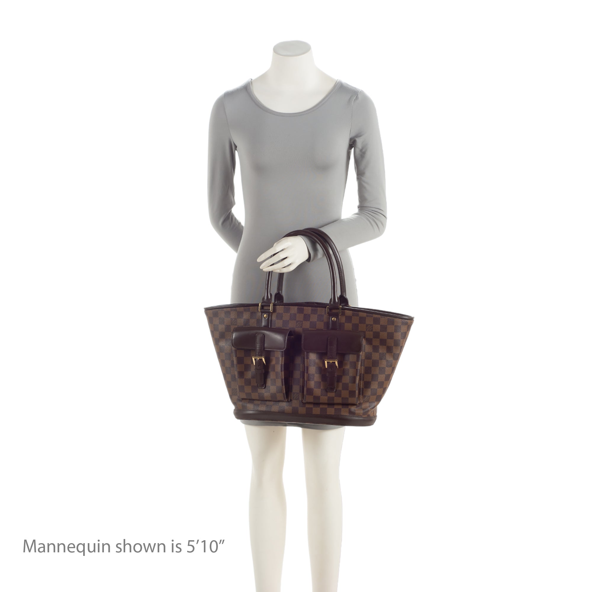 Louis Vuitton Vintage Damier Ebene Manosque GM Tote (SHF-G3eE2u)