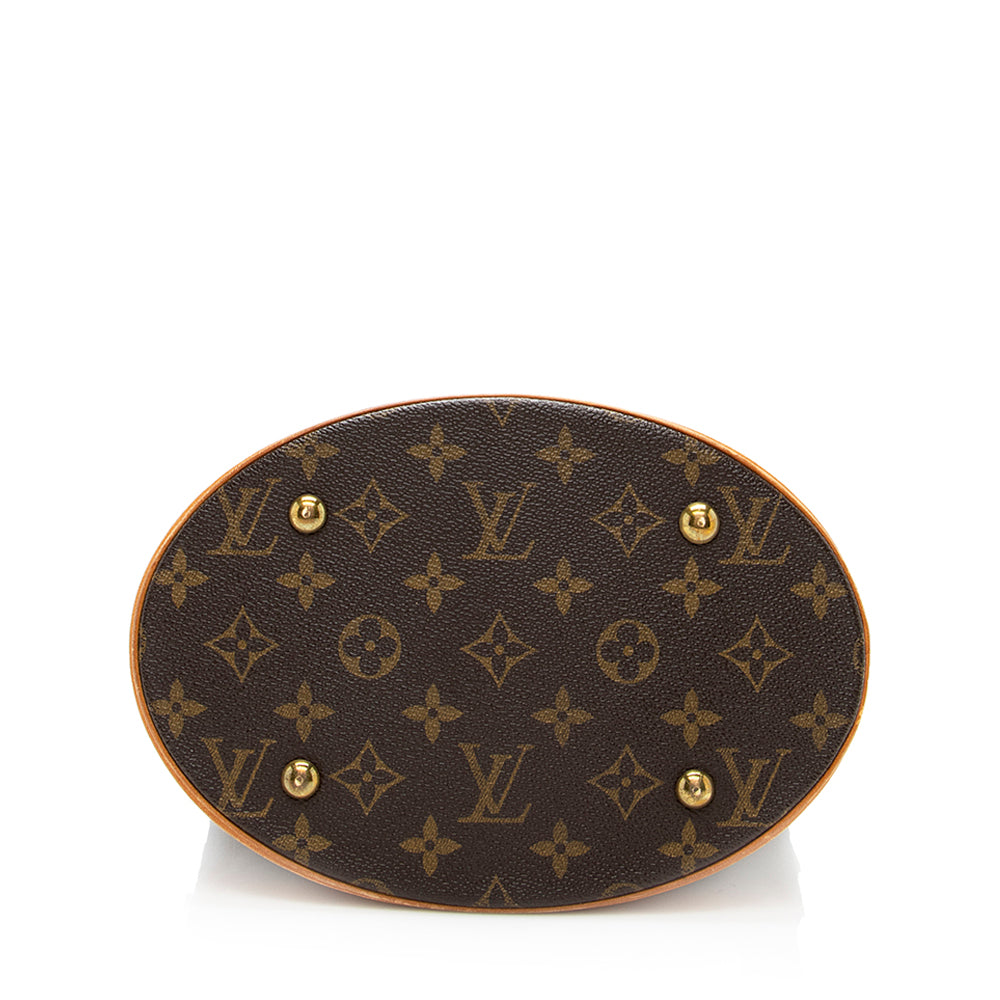 Louis Vuitton Vintage Monogram Canvas Petit Bucket Tote (SHF-18926)