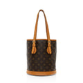Louis Vuitton Vintage Monogram Canvas Petit Bucket Tote (SHF-18926)