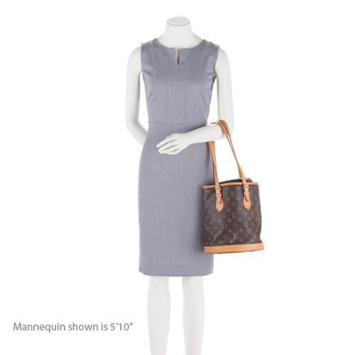 Louis Vuitton Vintage Monogram Canvas Petit Bucket Tote (SHF-18926)