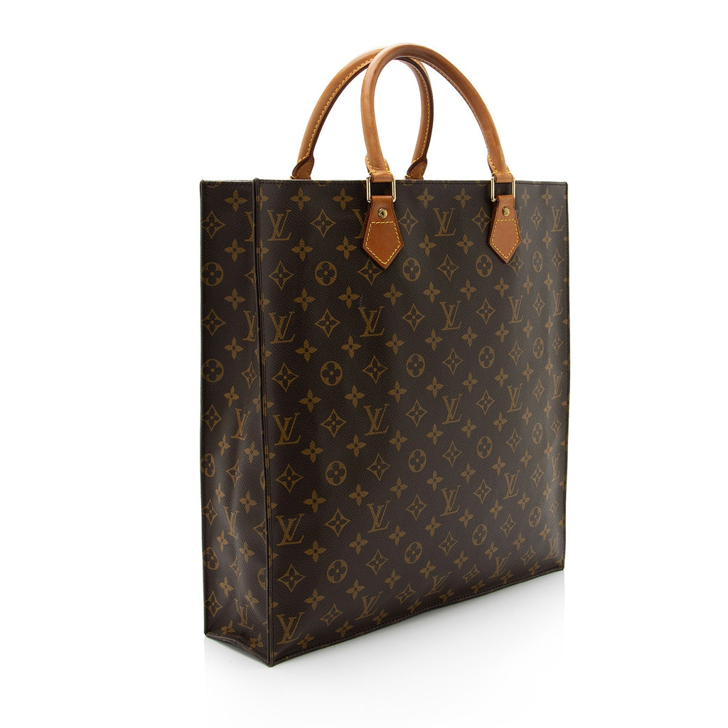 Louis Vuitton Vintage Monogram Canvas Sac Plat Tote (SHF-J82trl)