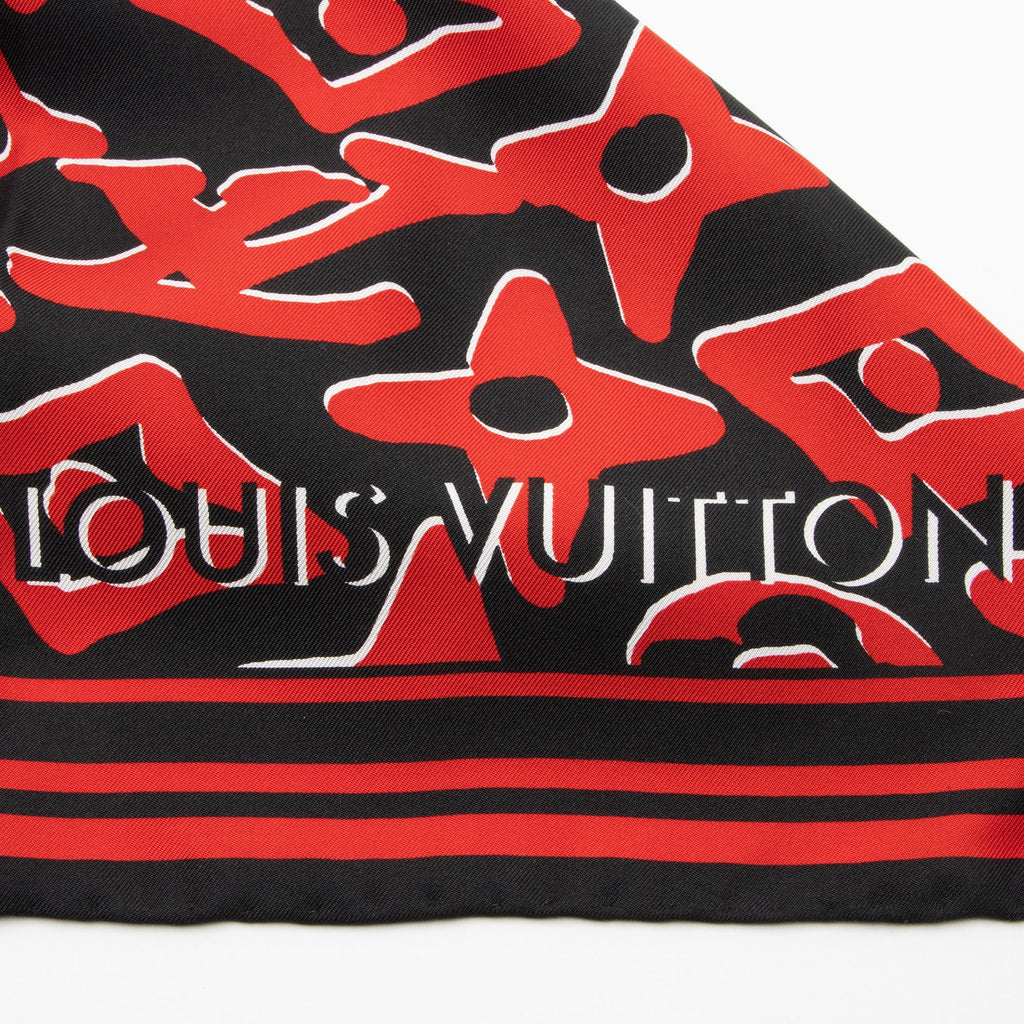 Louis Vuitton x Urs Fischer Silk Multicolor Monogram 90cm Scarf