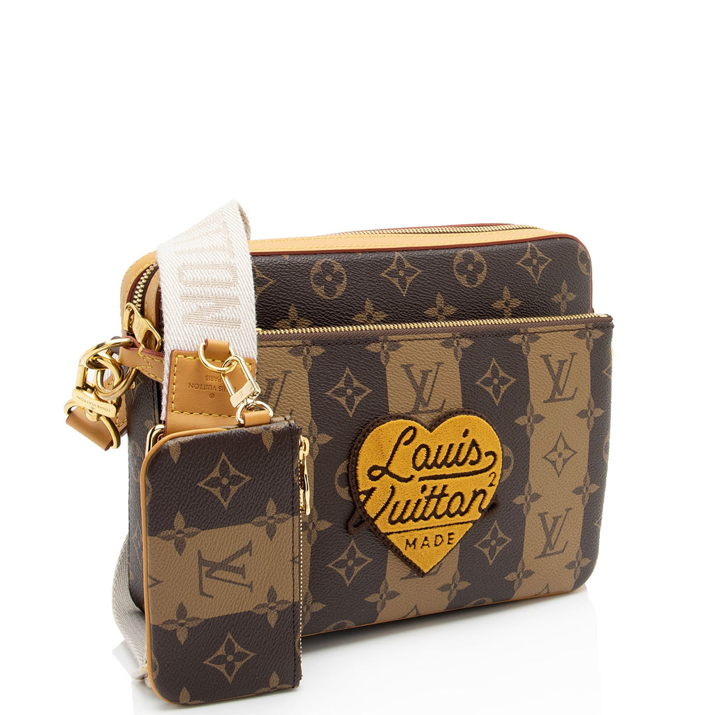 Louis Vuitton x NIGO Reverse Monogram Stripes Trio Messenger (SHF-19TKNn)