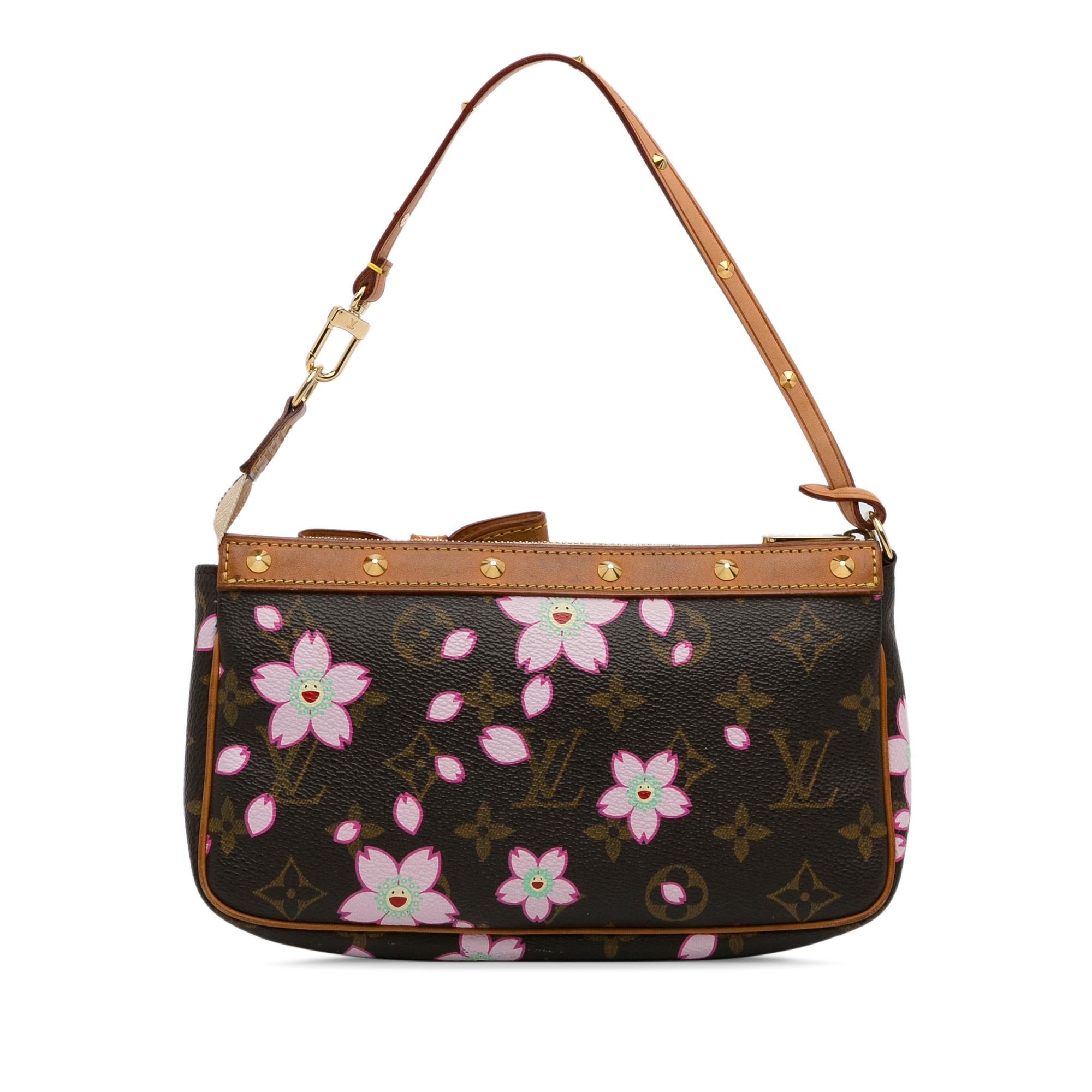 Louis Vuitton x Takashi Murakami Monogram Cherry Blossom Pochette Accessoires (SHG-7sO3pP)