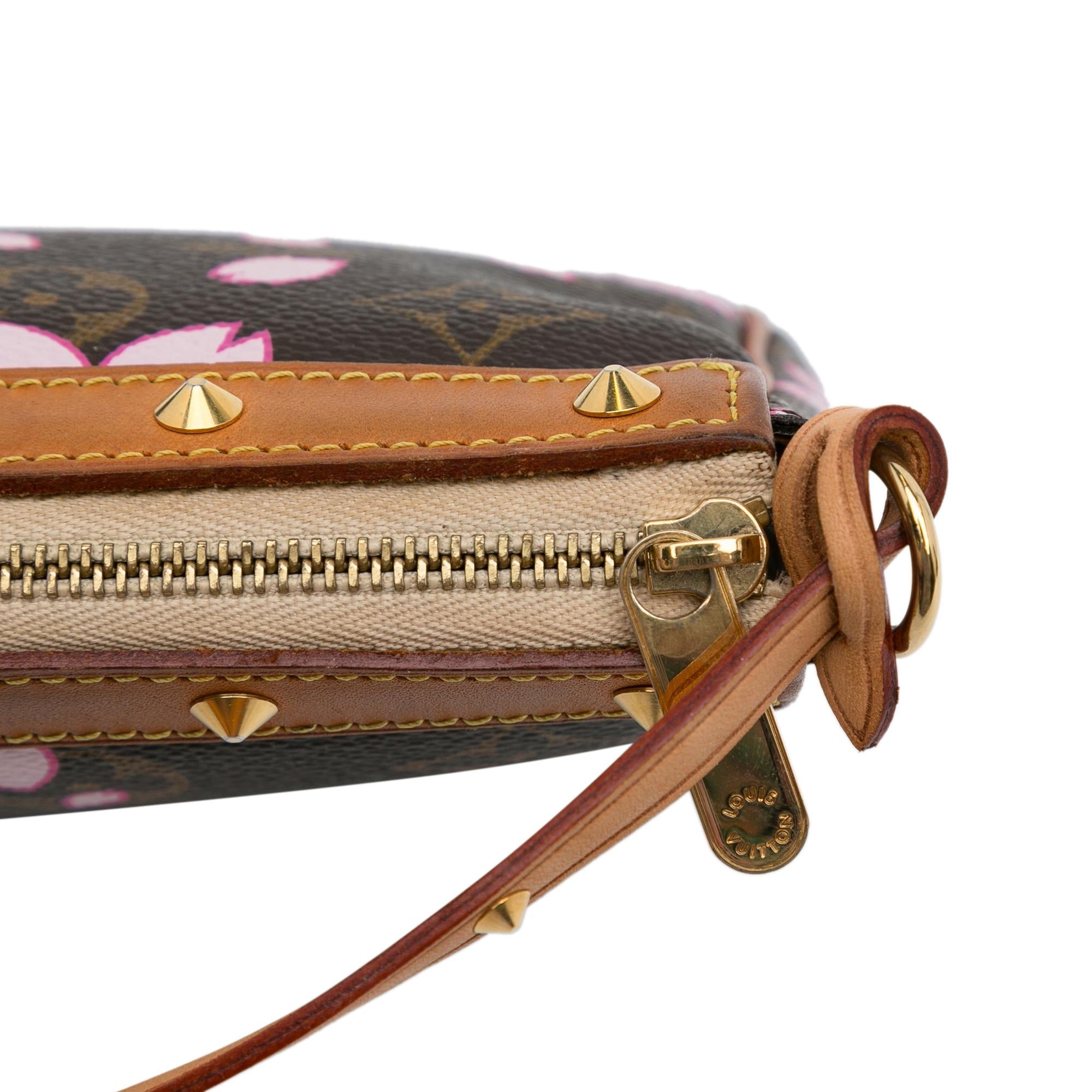 Louis Vuitton x Takashi Murakami Monogram Cherry Blossom Pochette Accessoires (SHG-7sO3pP)