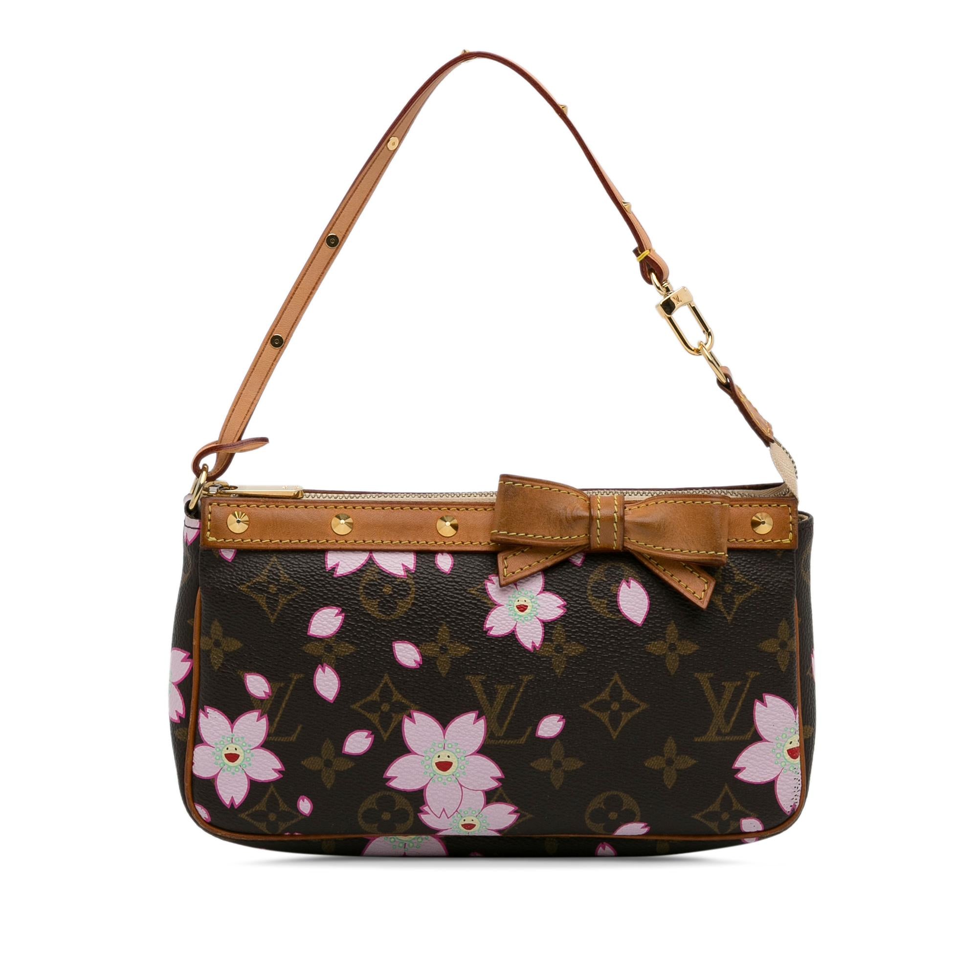 Louis Vuitton x Takashi Murakami Monogram Cherry Blossom Pochette Accessoires (SHG-7sO3pP)