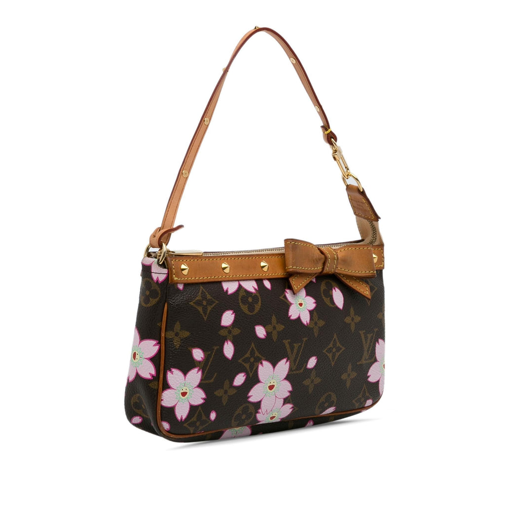 Louis Vuitton x Takashi Murakami Monogram Cherry Blossom Pochette Accessoires (SHG-7sO3pP)