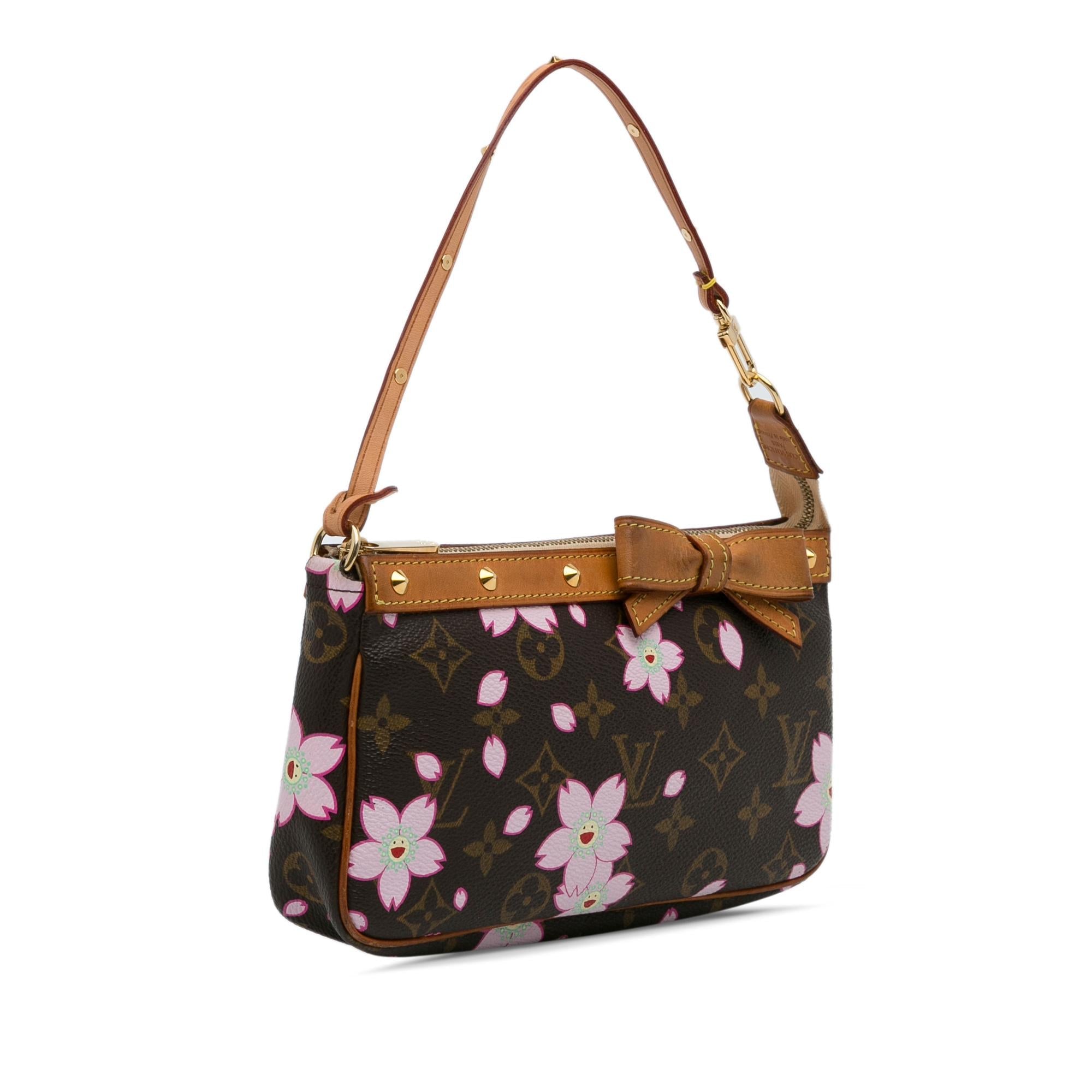 Louis Vuitton x Takashi Murakami Monogram Cherry Blossom Pochette Accessoires (SHG-7sO3pP)