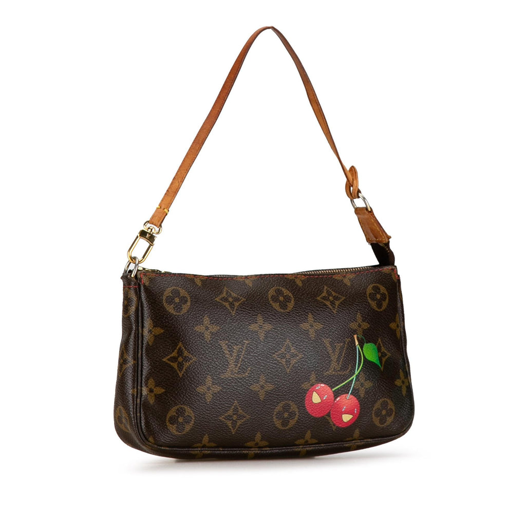 Louis Vuitton x Takashi Murakami  Monogram Cherry Pochette Accessoires (SHG-h0NoXg)