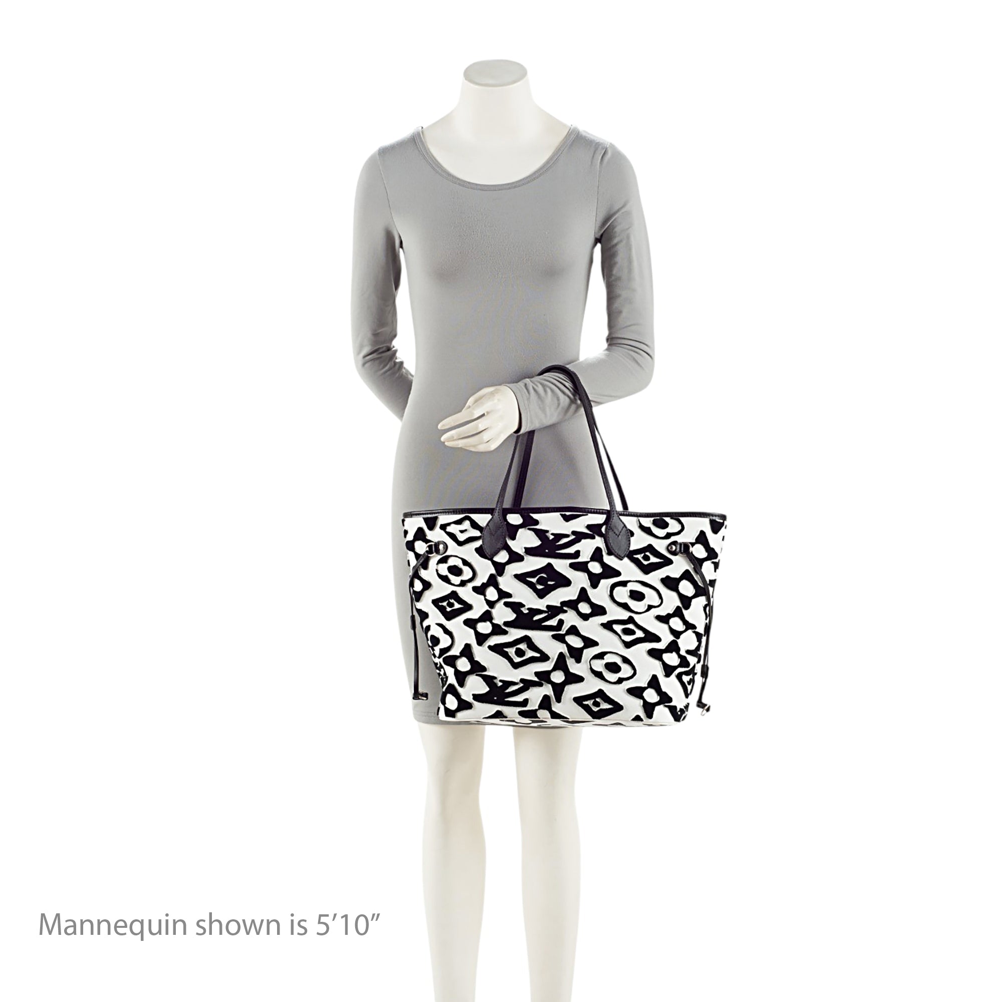 Louis Vuitton x Urs Fischer Tufted Monogram Canvas Neverfull MM Tote
