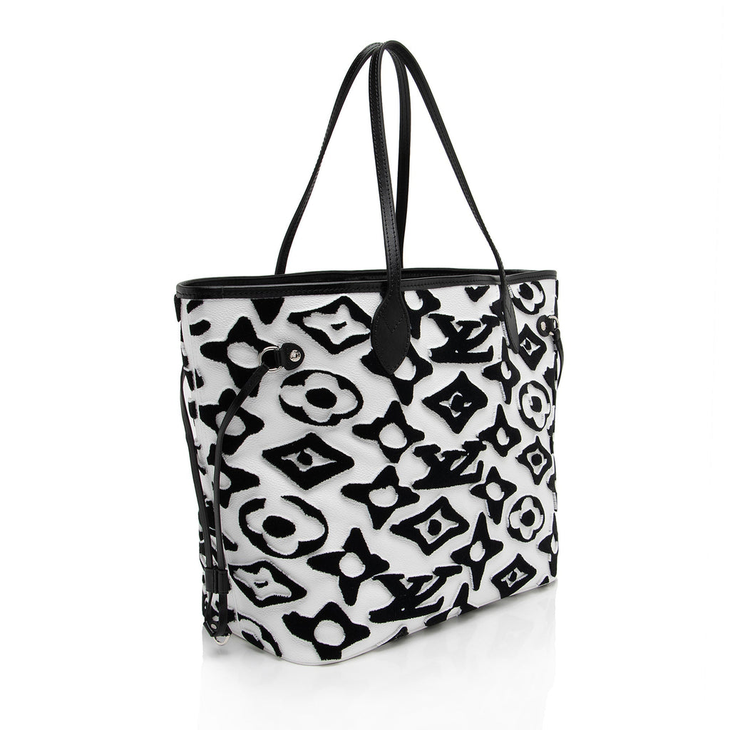Louis Vuitton x Urs Fischer Tufted Monogram Canvas Neverfull MM Tote