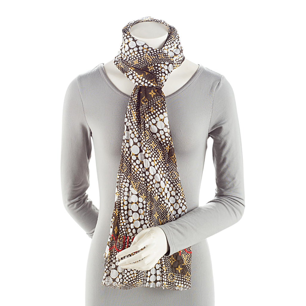 Louis Vuitton x YK Cotton Monogram Infinity Dots Pareo Scarf