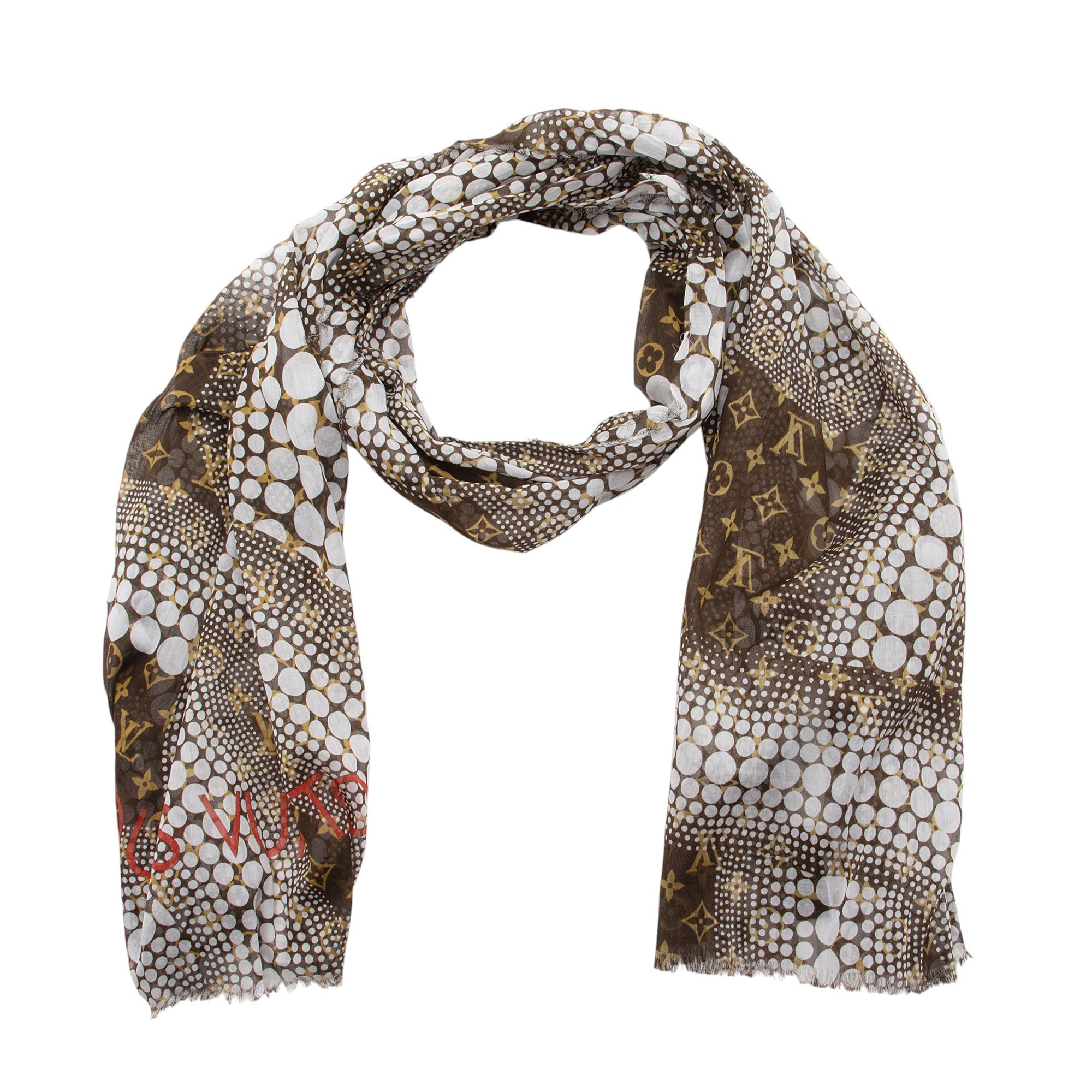 Louis Vuitton x YK Cotton Monogram Infinity Dots Pareo Scarf