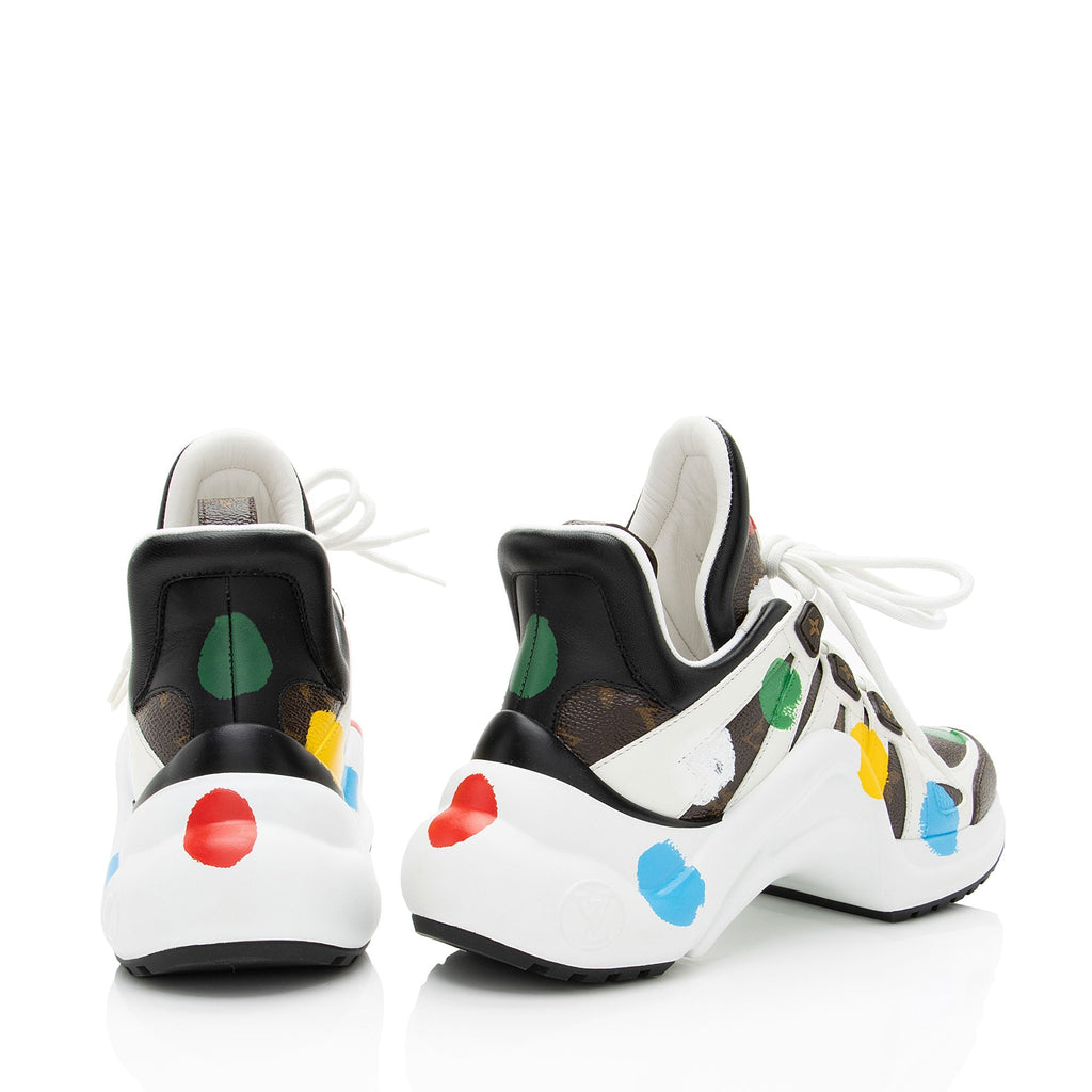 Louis Vuitton x YK Monogram Canvas Dots Archlight Sneakers - Size 7 / 37