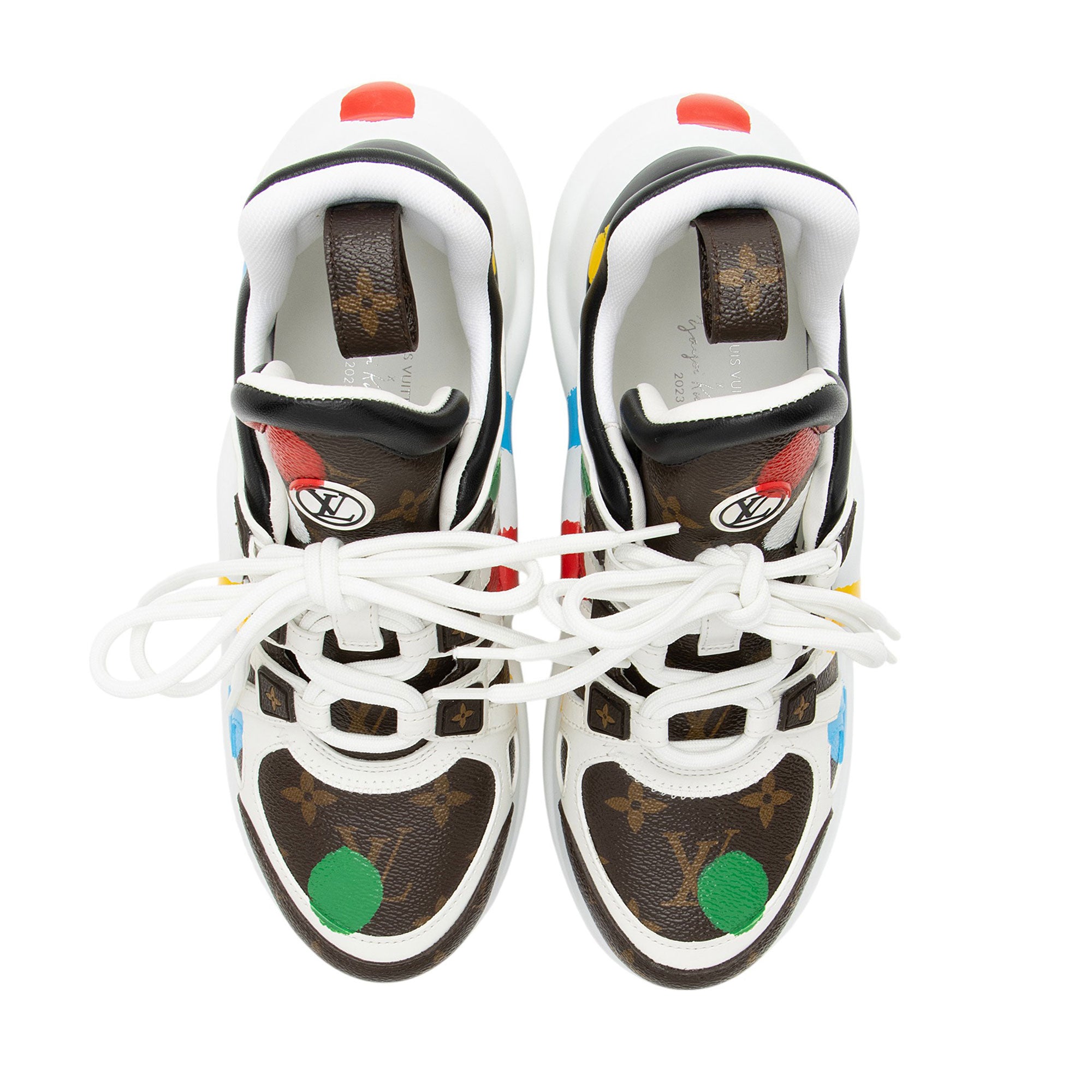 Louis Vuitton x YK Monogram Canvas Dots Archlight Sneakers - Size 7 / 37