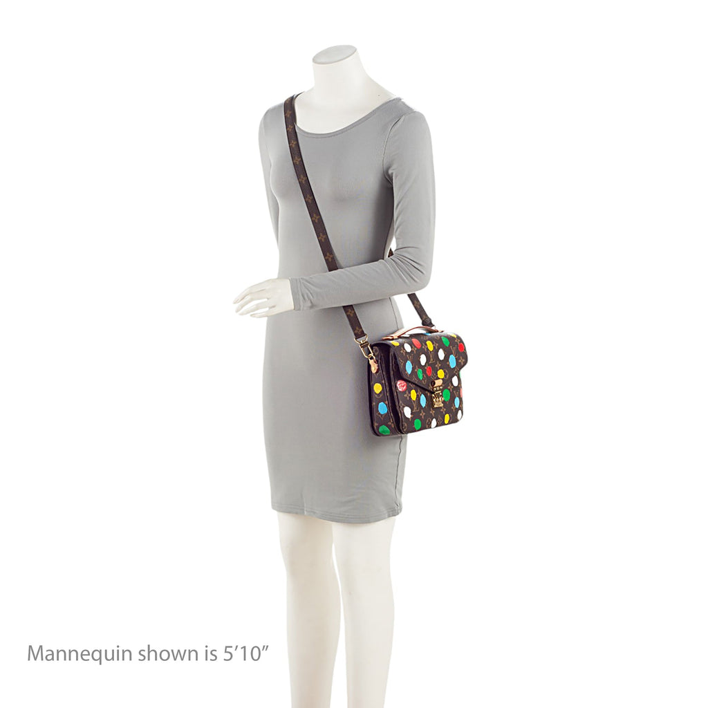 Louis Vuitton x YK Monogram Canvas Dots Pochette Metis Shoulder Bag (SHF-HD9Eh3)