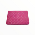 Chanel pink quilted clutch - 2015