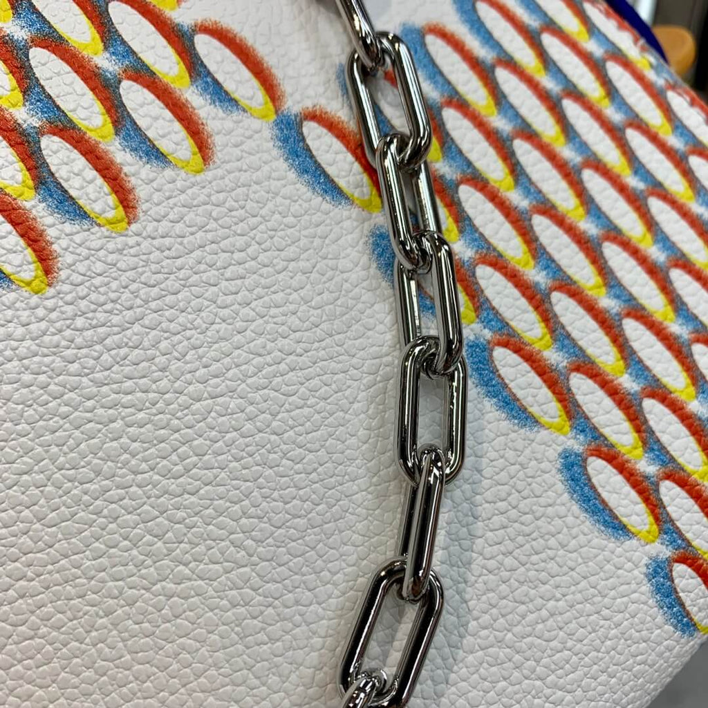 M20664 Racer Backpack Damier Spray Virgil Abloh white pink red