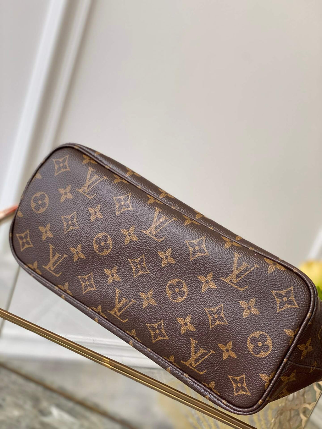M41245 Neverfull PM Monogram Canvas Red inside subaxillary bag Handbag