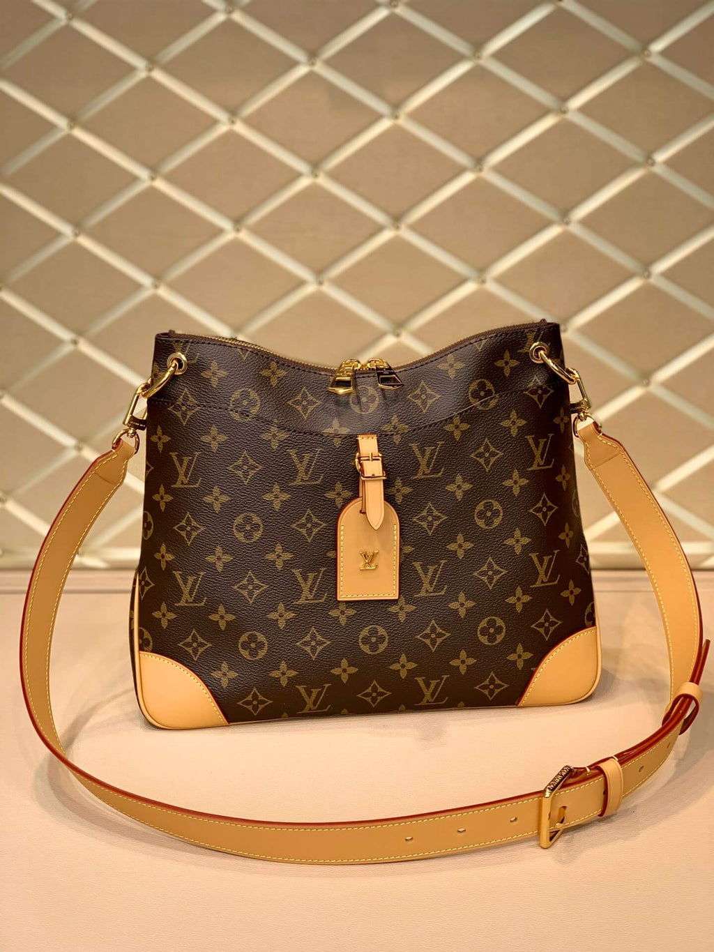 M45355 ODÉON MM Monogram shoulder bag Khaki 31cm