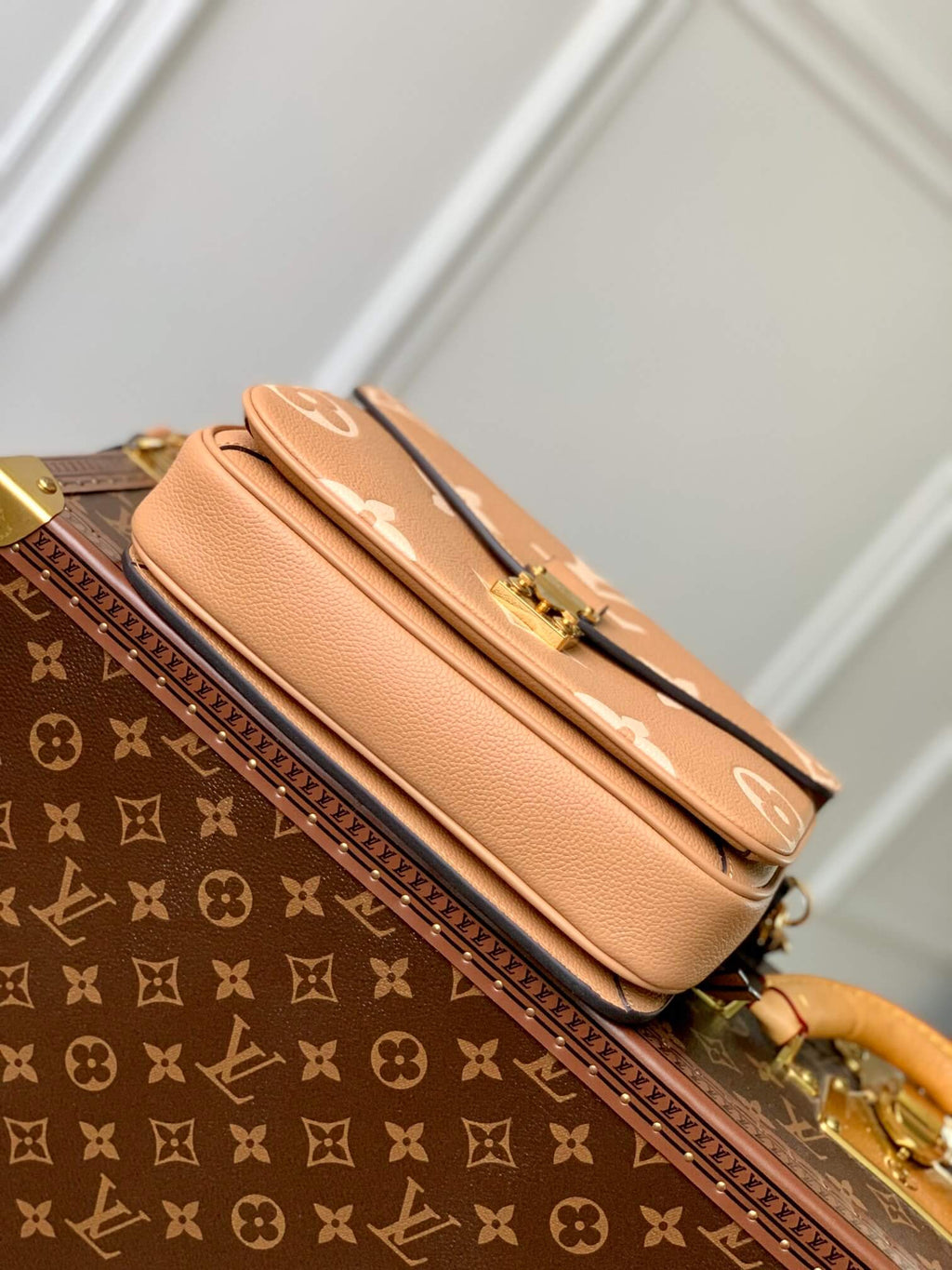 M45773 Pochette Metis Monogram Empreinte shoulder cross body bag brown
