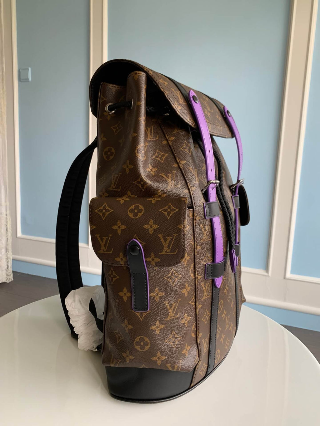 M46247 CHRISTOPHER PM backpack montsouris brown Monogram Macassar man bag
