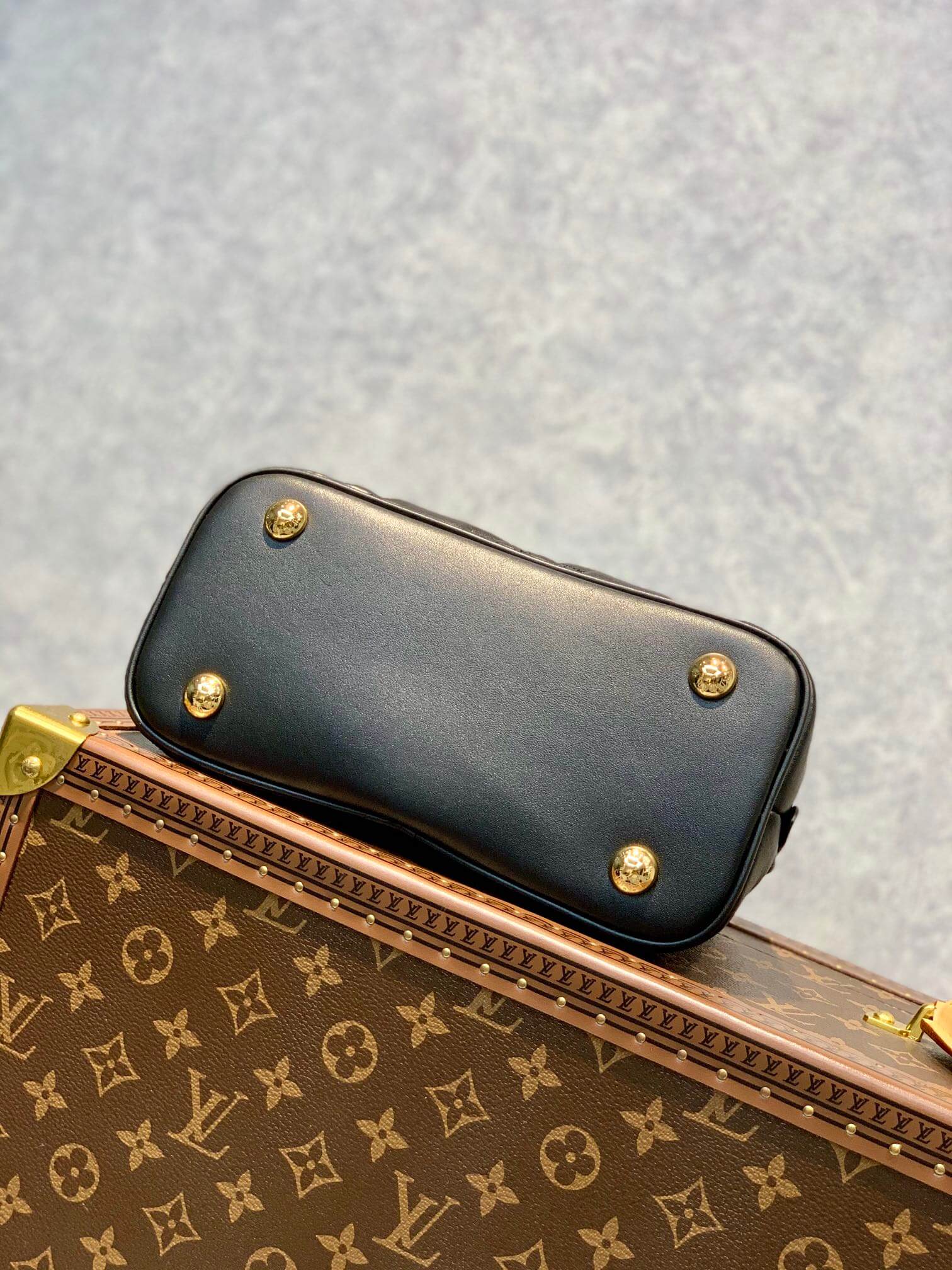 M59793 Alma BB Handbag shoulder bag cross body bags black calfskin Monogram