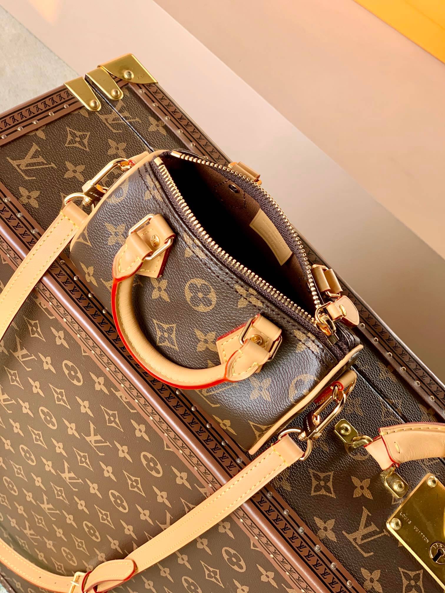 M61252 NANO SPEEDY M81052 Monogram Canvas Leather Trim