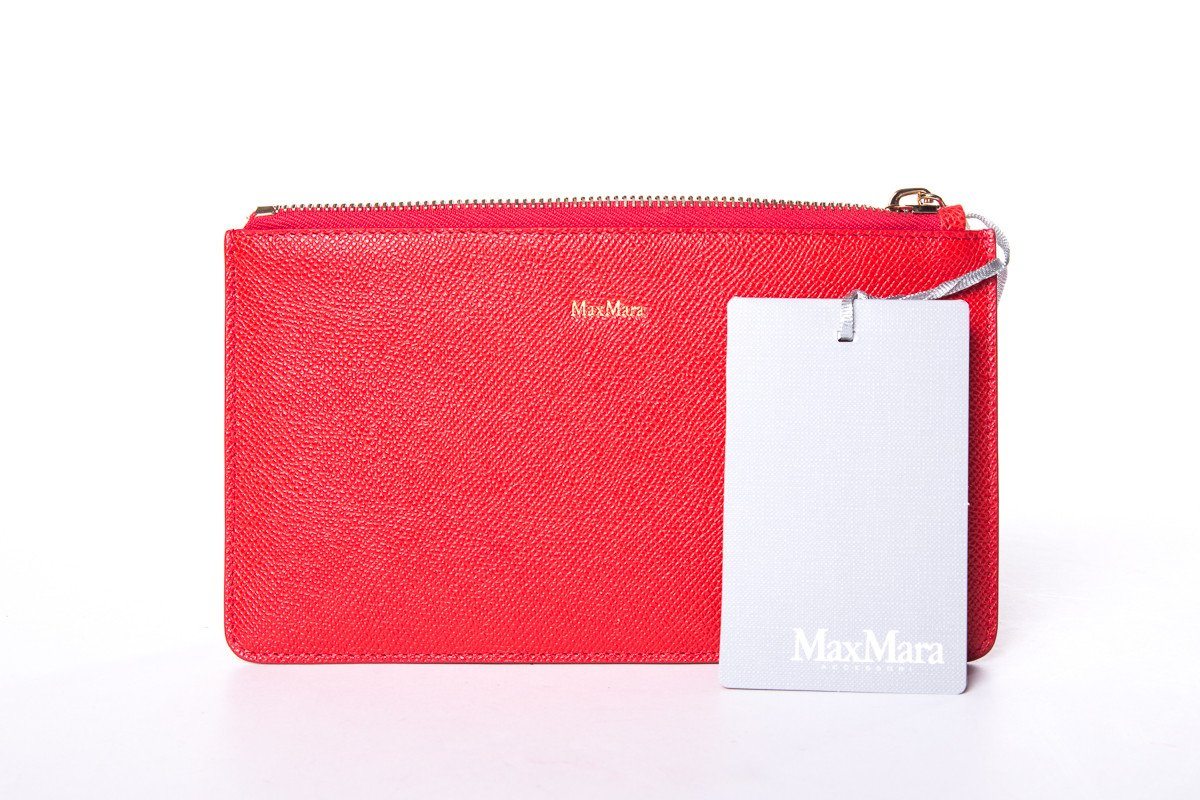 Maxmara Red Clutch NWT