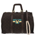 Louis Vuitton 2005 Brown Monogram Mini Lin Initial Keepall 45 Shoulder Duffle Bag M40019