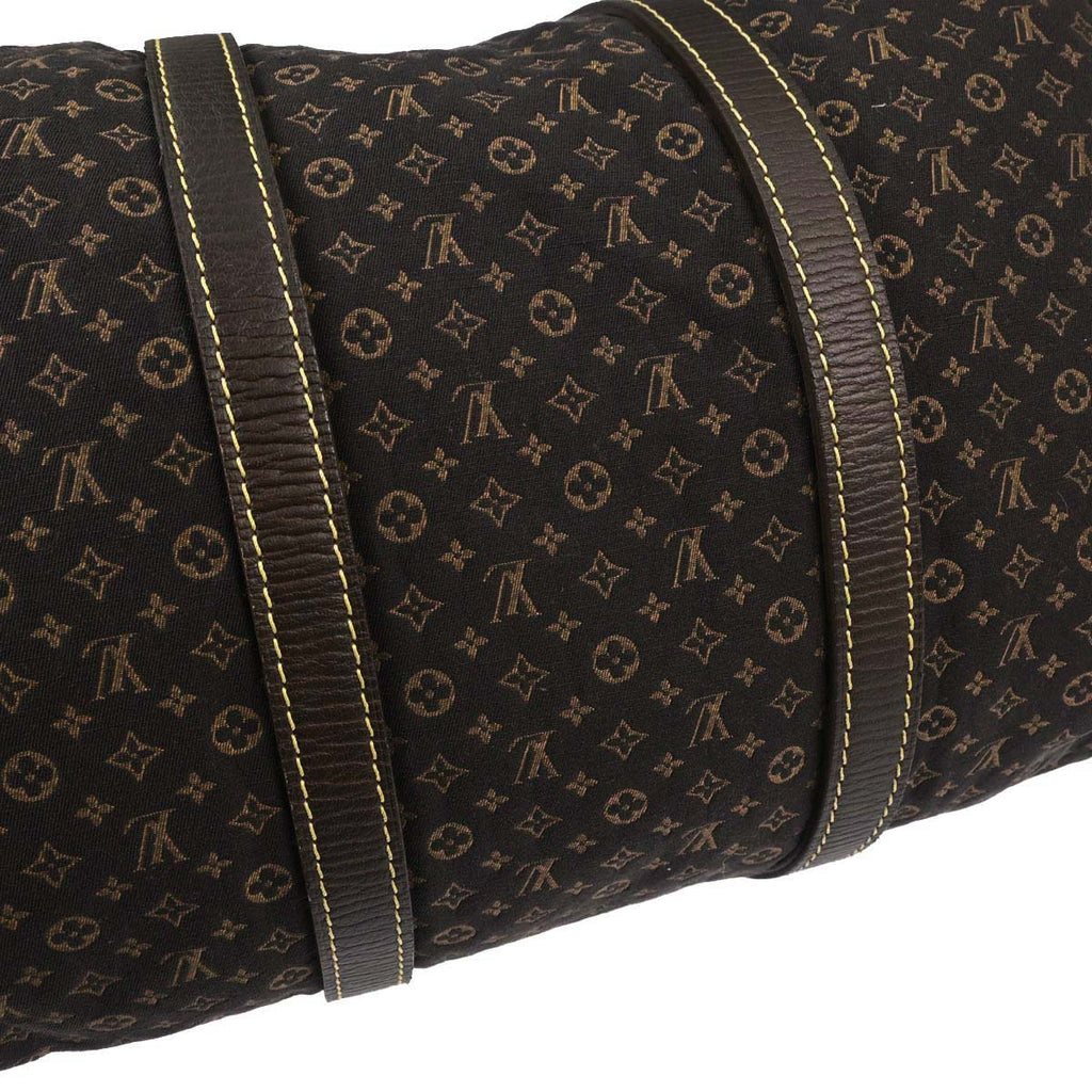 Louis Vuitton 2005 Brown Monogram Mini Lin Initial Keepall 45 Shoulder Duffle Bag M40019