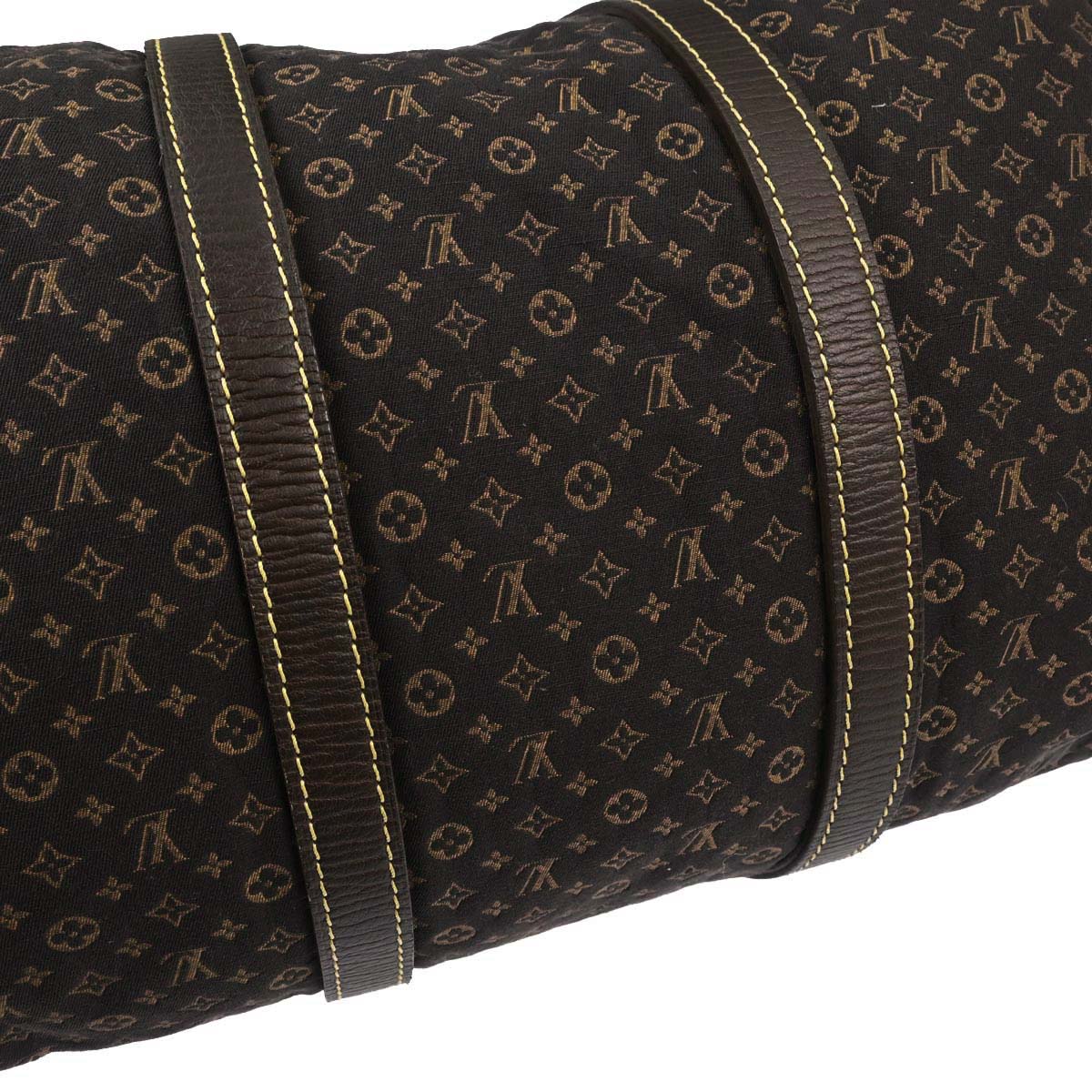 Louis Vuitton 2005 Brown Monogram Mini Lin Initial Keepall 45 Shoulder Duffle Bag M40019