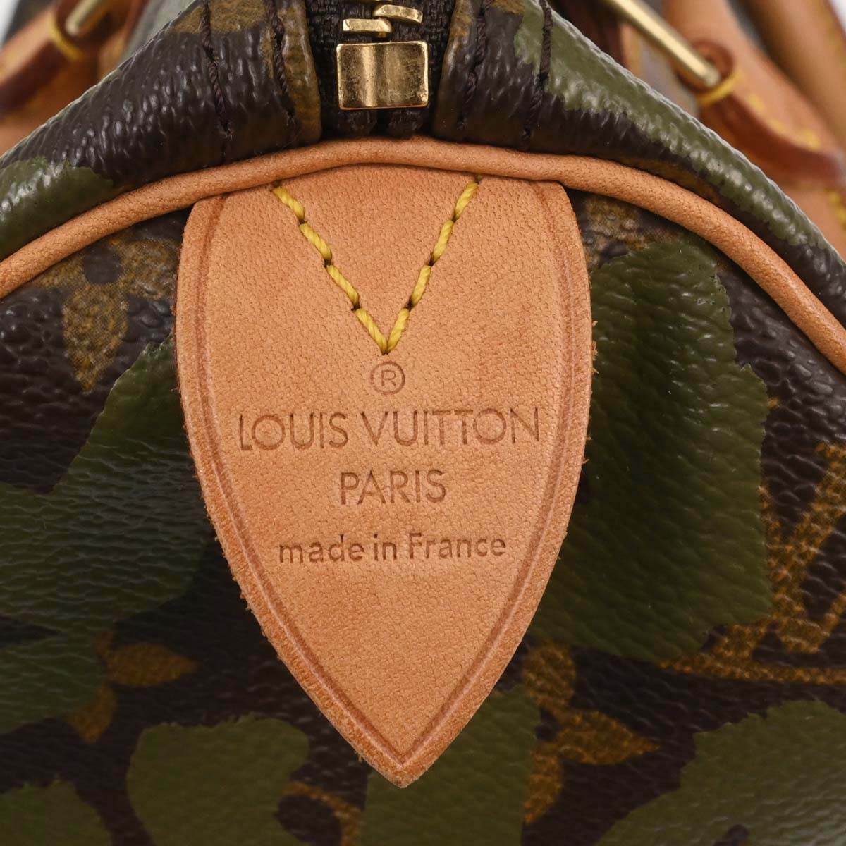 Louis Vuitton 2001 Khaki Monogram Graffiti Speedy 30 Handbag M92194