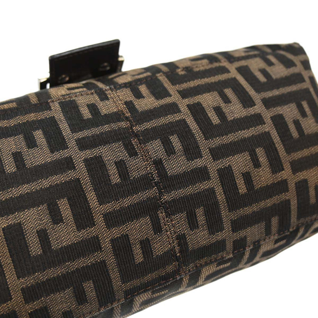 Fendi Brown Canvas Zucca Mamma Baguette Handbag