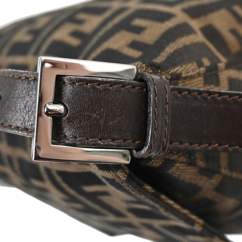 Fendi Brown Canvas Zucca Mamma Baguette Handbag