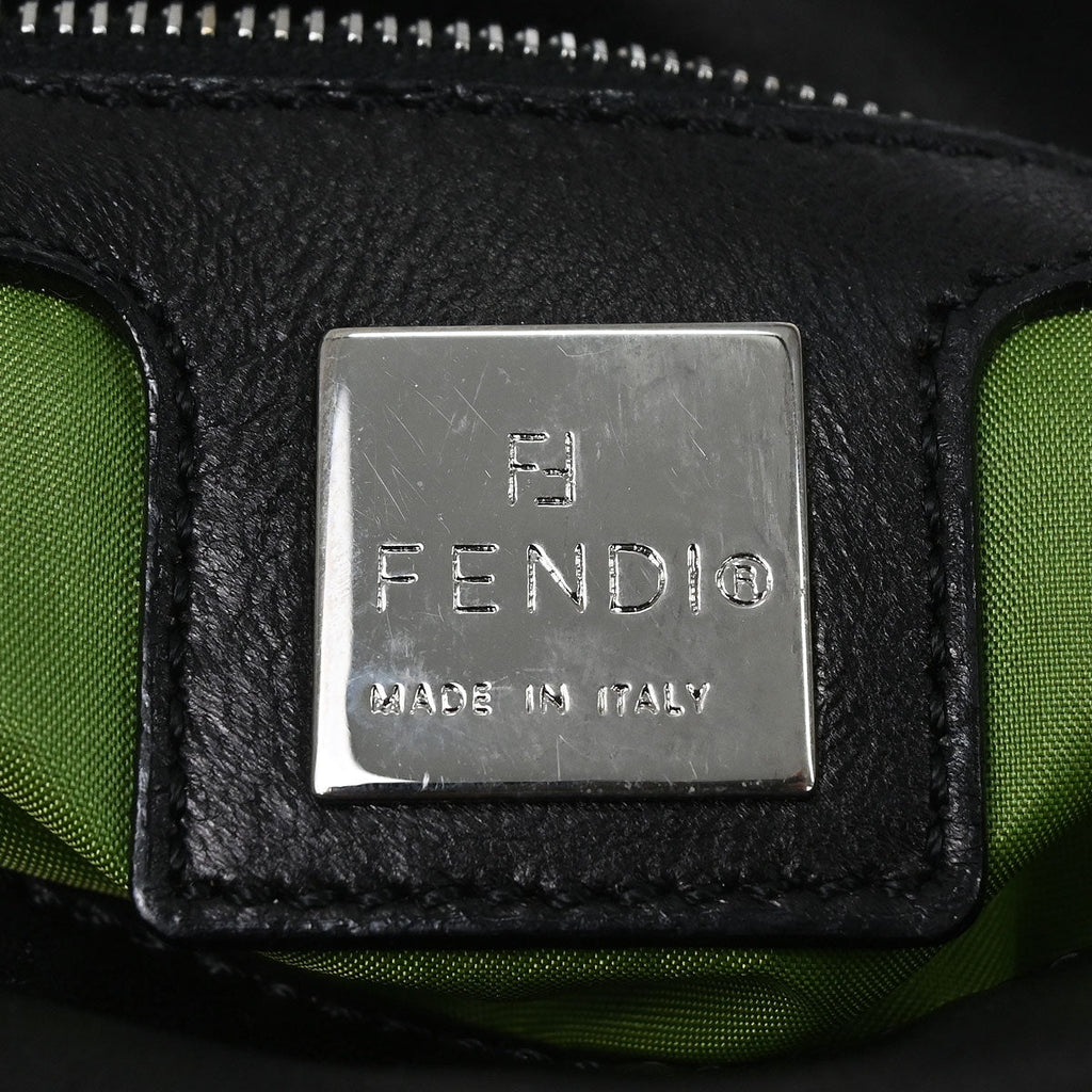 Fendi Black Leather Mamma Baguette Handbag