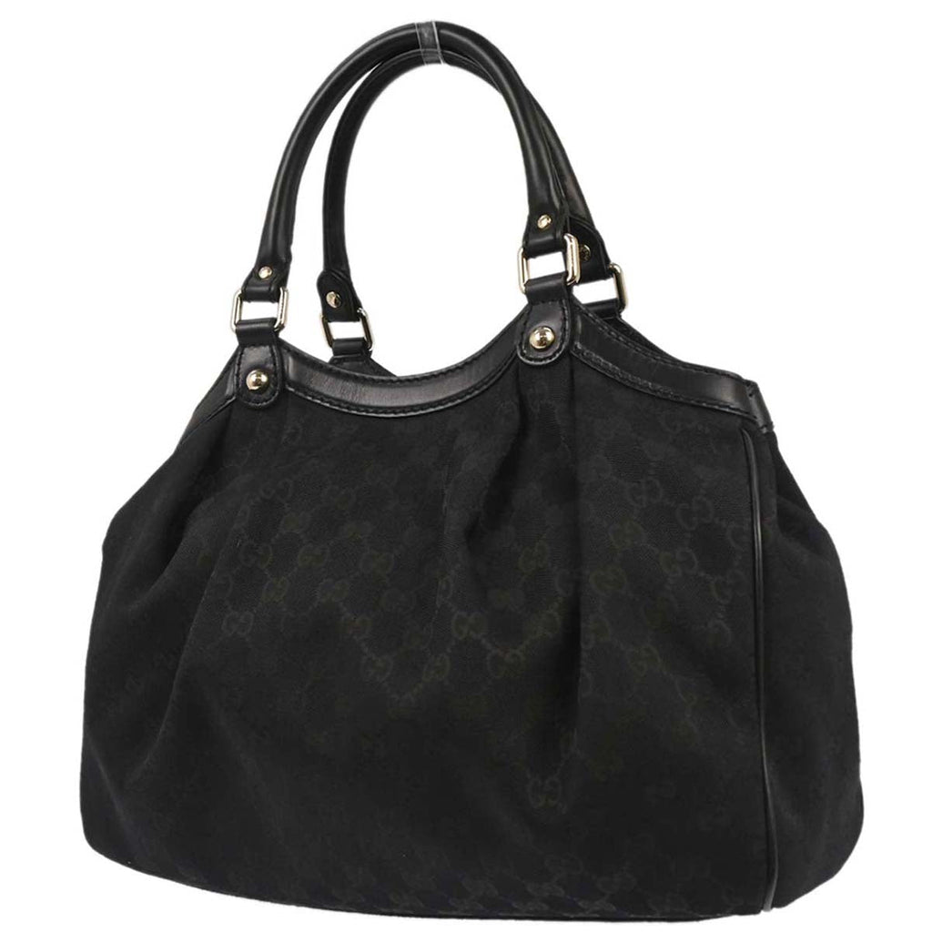 Gucci Black Canvas Tote Handbag