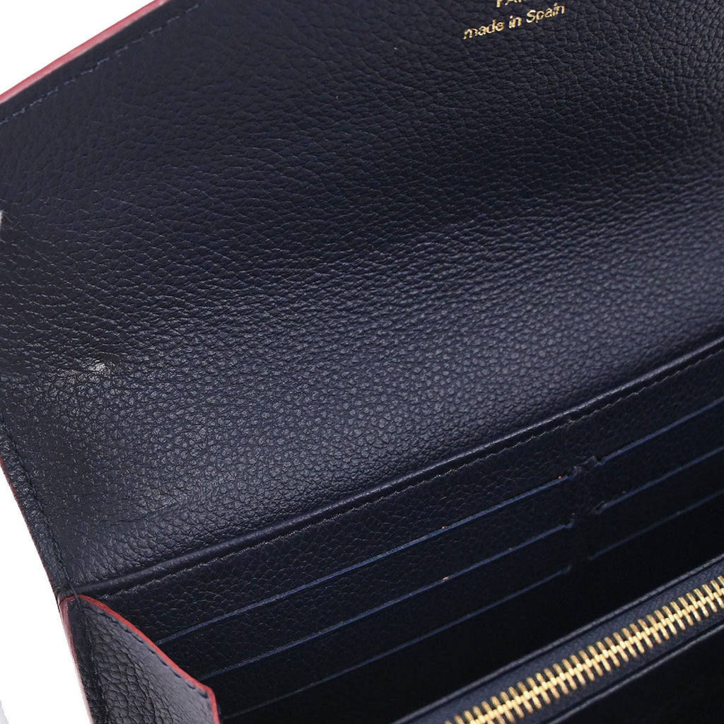 Louis Vuitton Navy Empreinte Portefeuille Sarah Wallet M62125