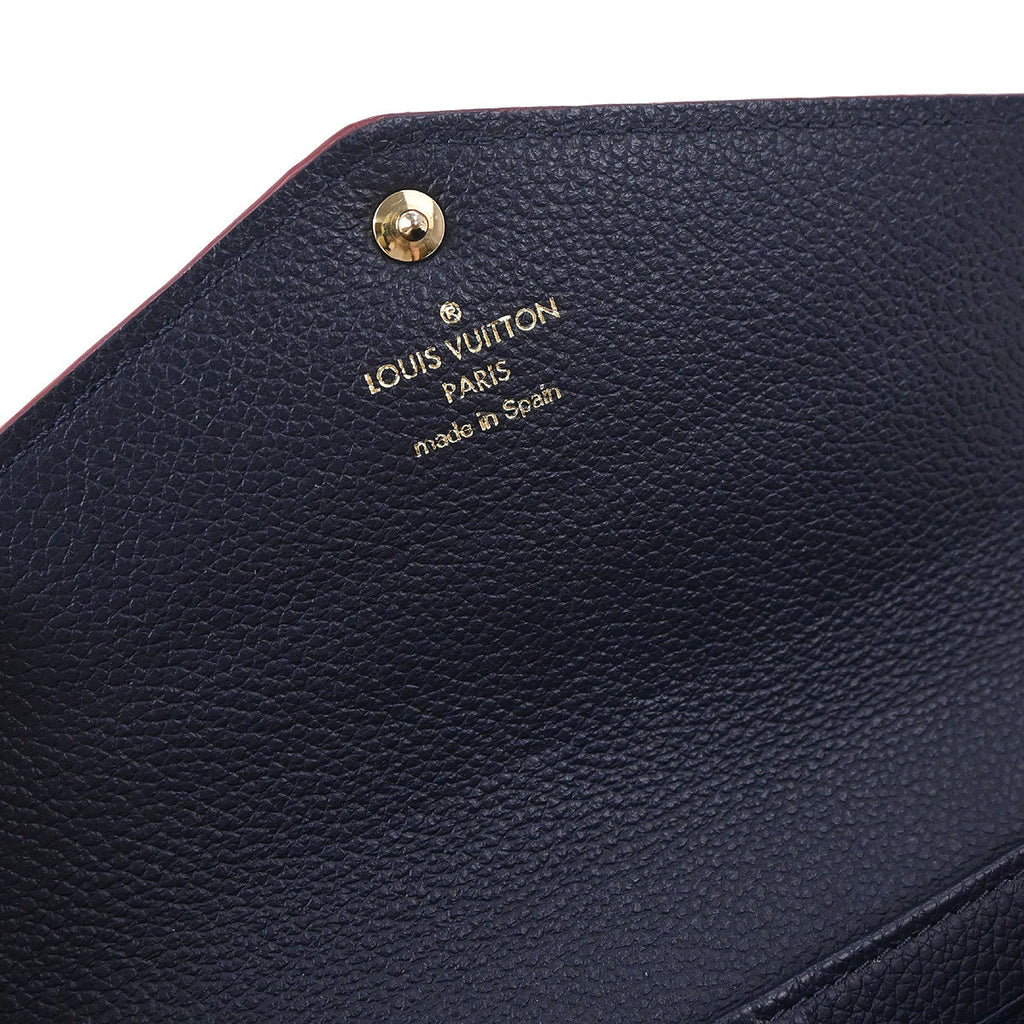 Louis Vuitton Navy Empreinte Portefeuille Sarah Wallet M62125