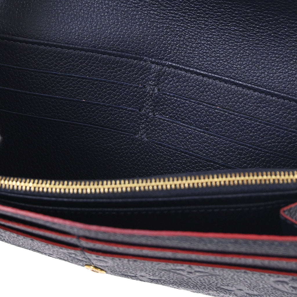 Louis Vuitton Navy Empreinte Portefeuille Sarah Wallet M62125