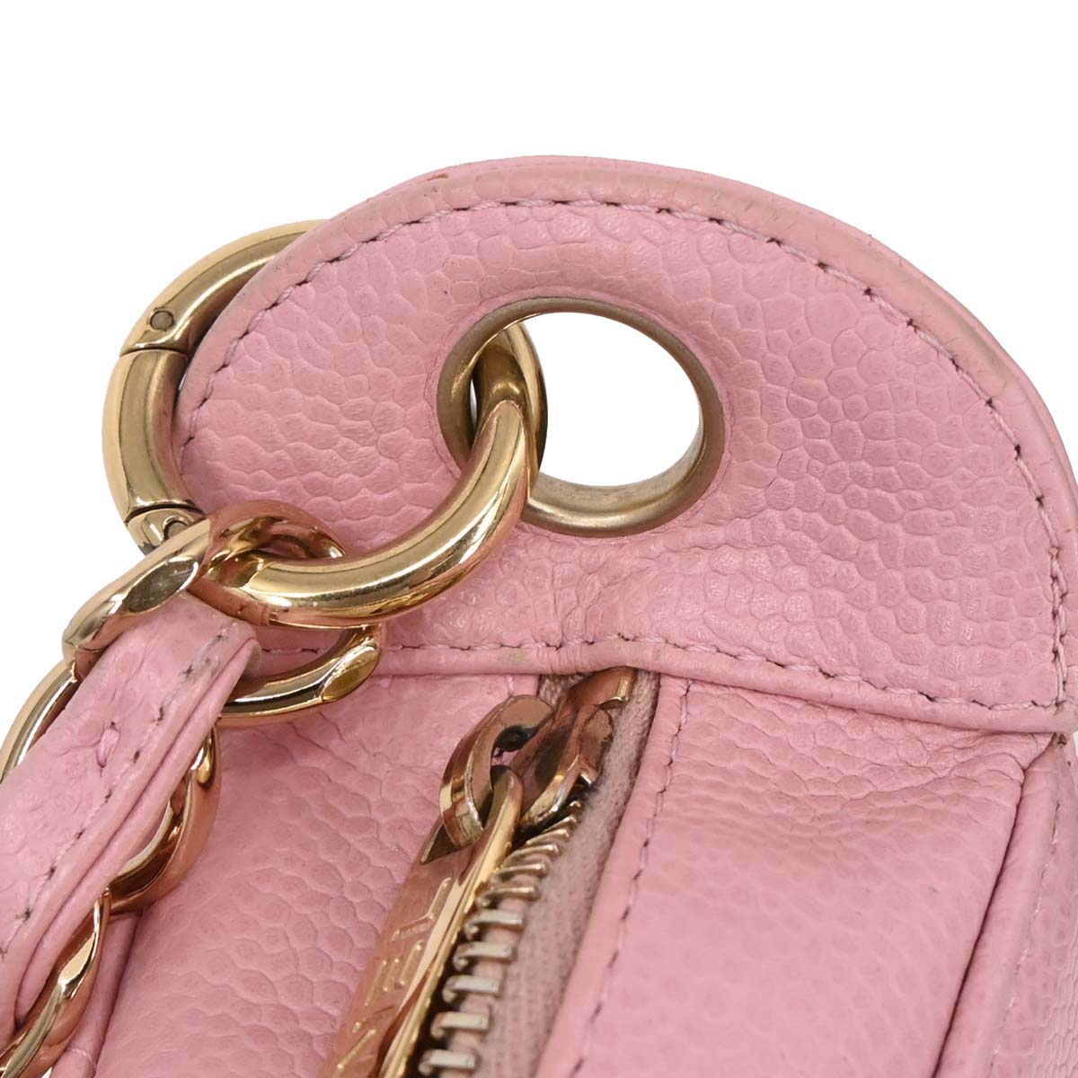 Chanel 2003-2004 Pink Caviar Skin Hobo Shoulder Bag