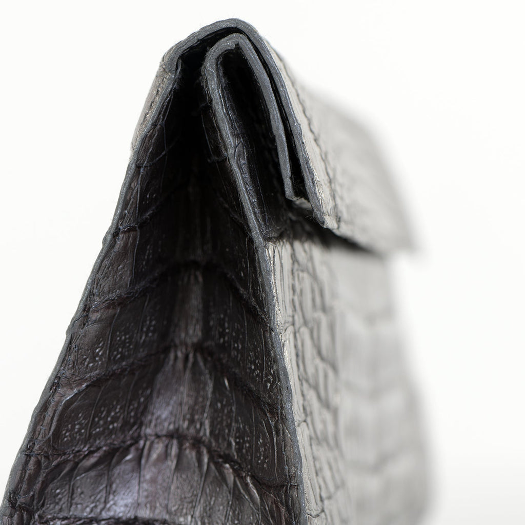 Puta Metallic Croc Clutch