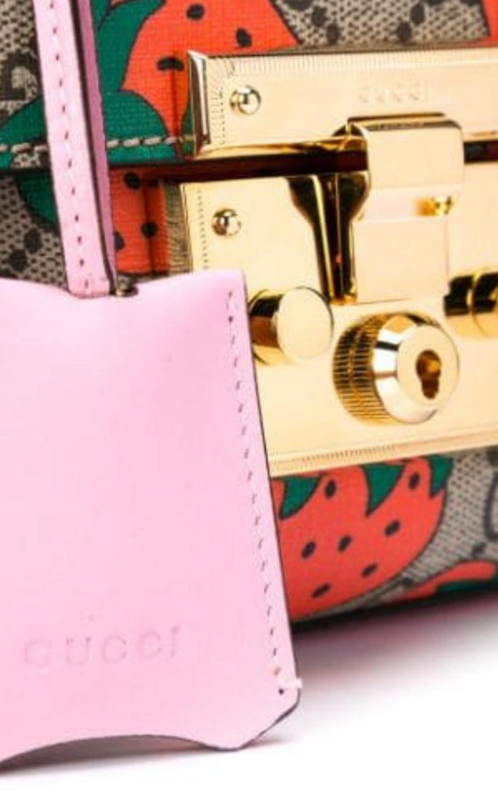 Padlock Gg Strawberry Small Shoulder Bag