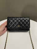 Chanel Classic Quilted Wallet on Chain Black Caviar
