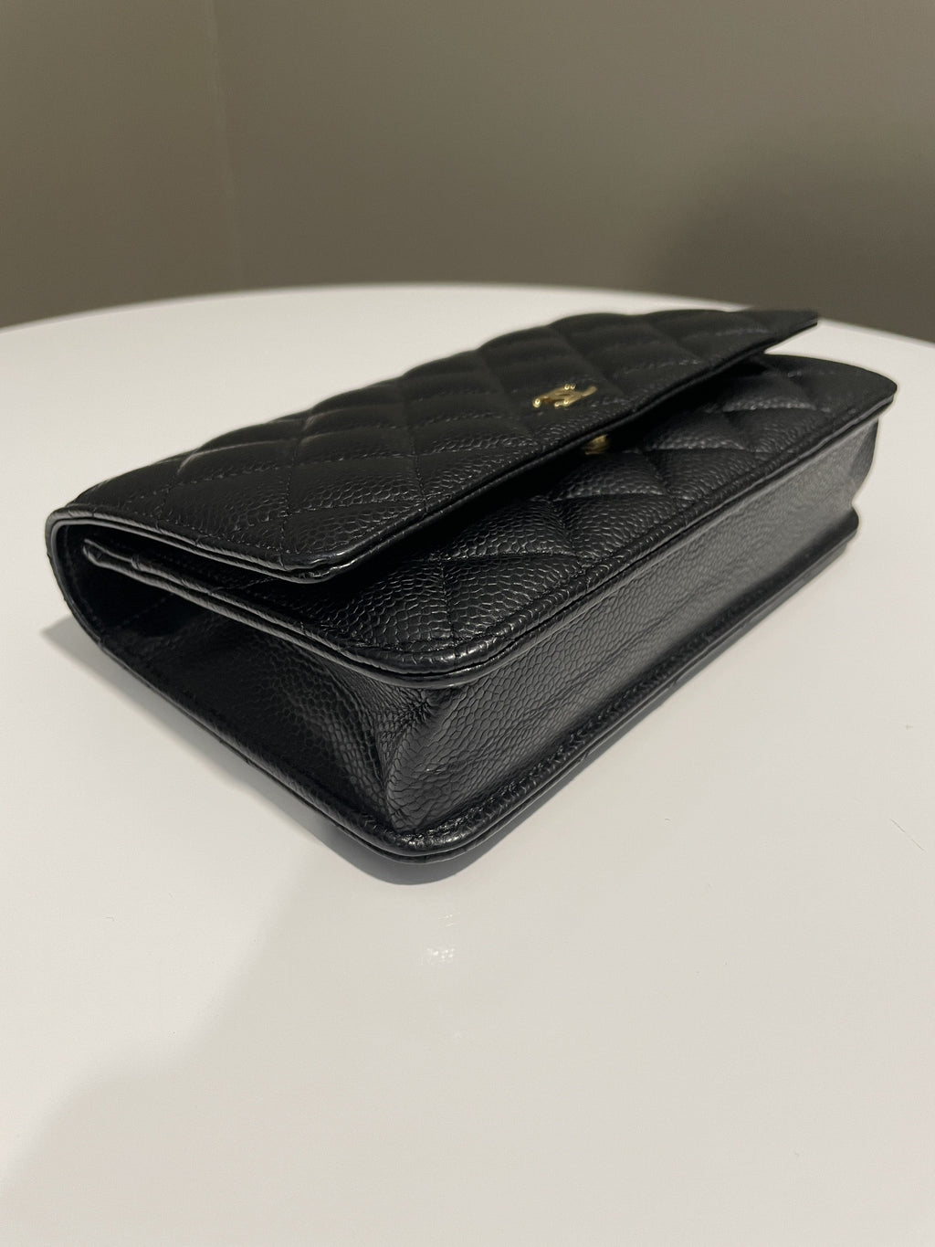 Chanel Classic Quilted Wallet on Chain Black Caviar