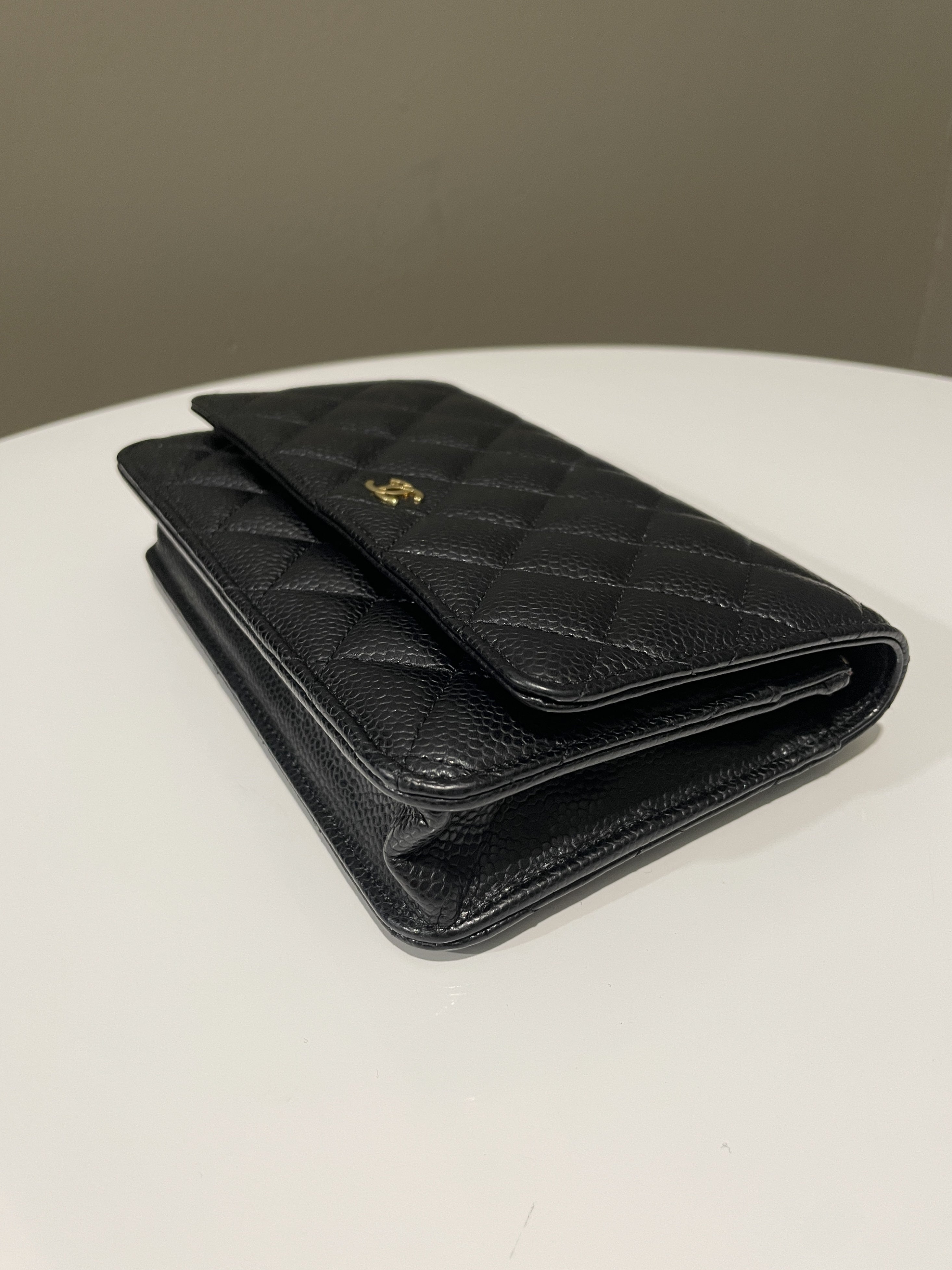 Chanel Classic Quilted Wallet on Chain Black Caviar