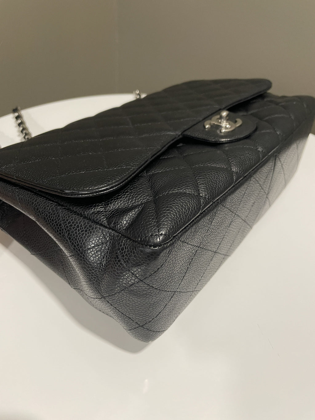 Chanel Classic Quilted Jumbo Single Flap Black Caviar