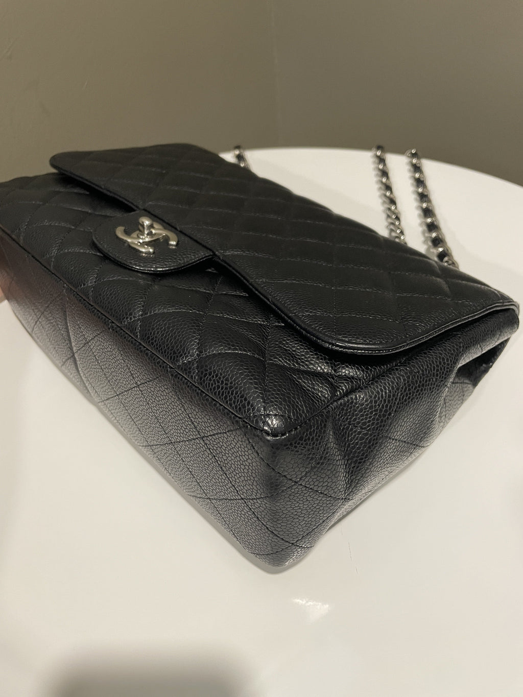 Chanel Classic Quilted Jumbo Single Flap Black Caviar