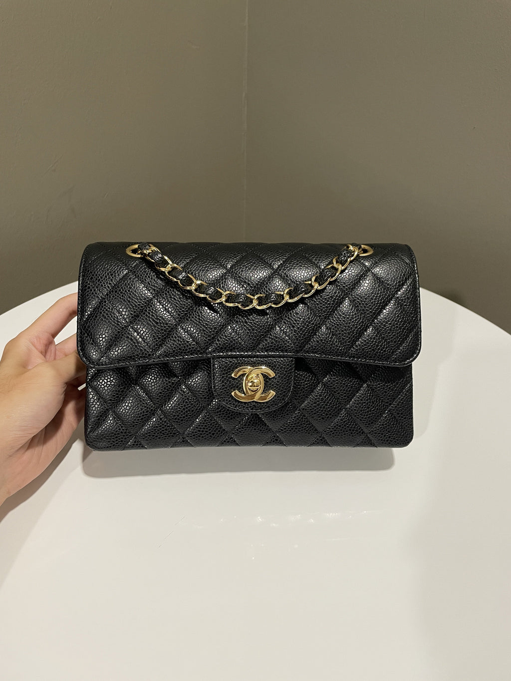 Chanel Classic Quilted Small Double Flap Black Caviar