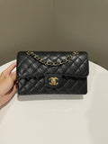 Chanel Classic Quilted Small Double Flap Black Caviar